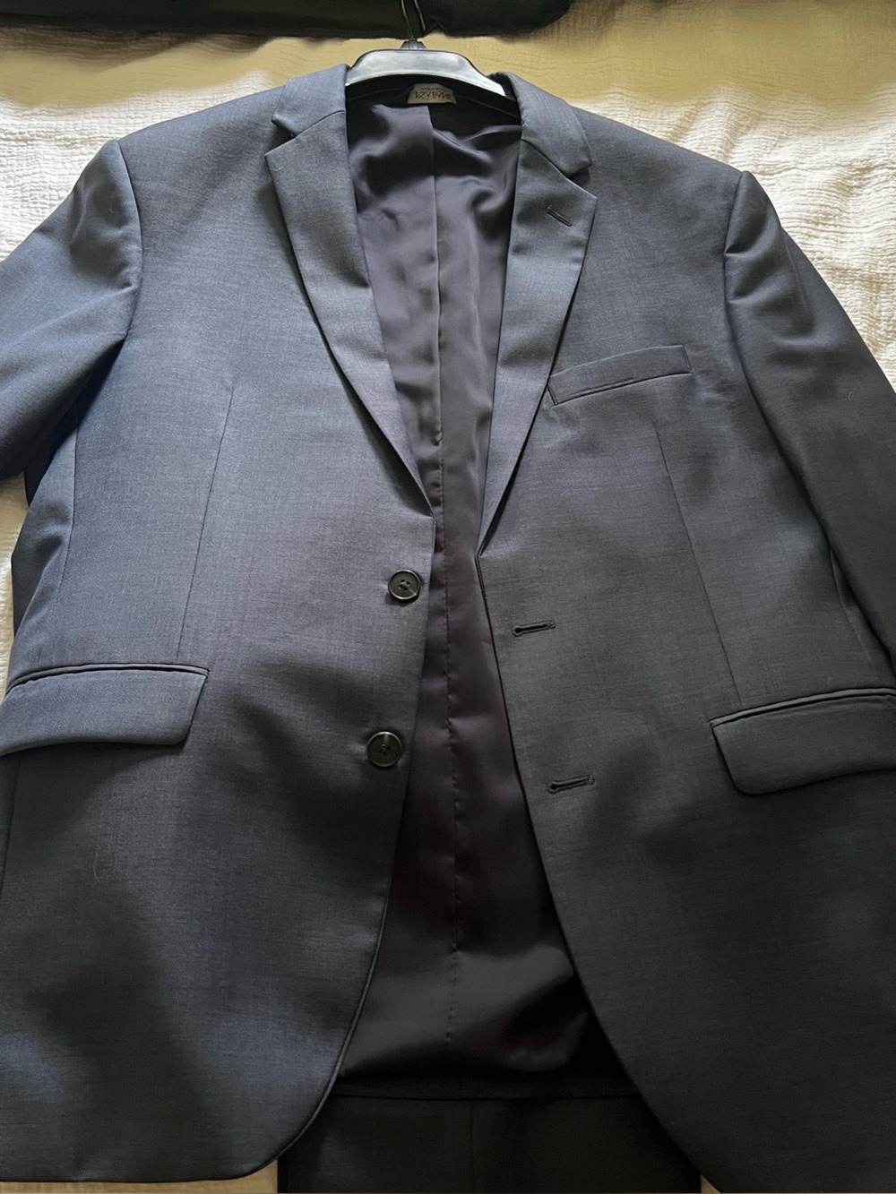 Jos. A. Bank Navy Two-Button Slim Fit Men's Sport Coat (42R) and Trousers (34R)